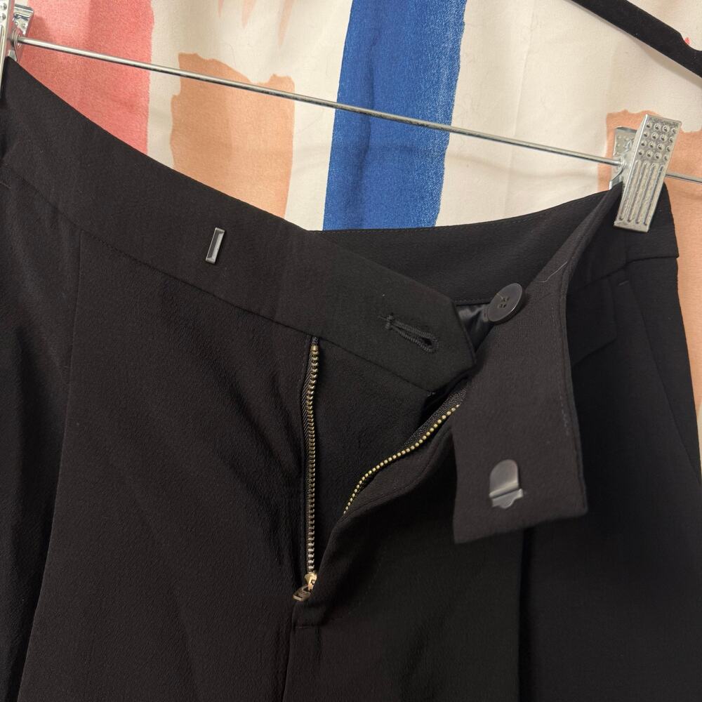 Madewell Black The Petite Rosedale High-Rise Straight Pant in Crepe Size 00P - Picture 9 of 15